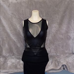 Slinky Floor Length Black Dress